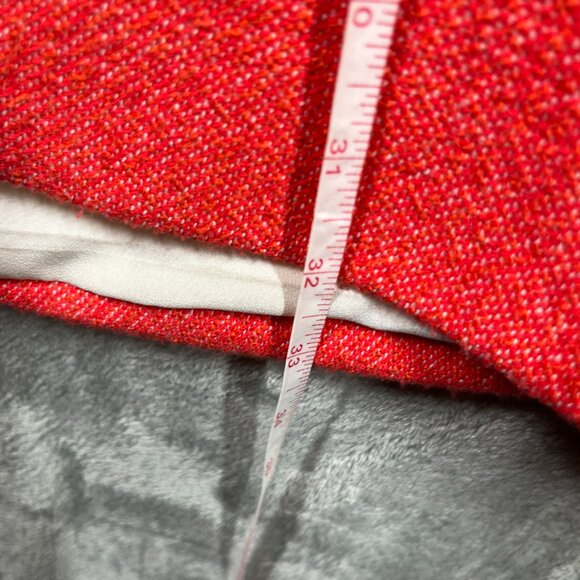 ZARA Blazer Coat Womens Size Small Orange Red Linen Cotton Blend Pockets - Picture 10 of 10